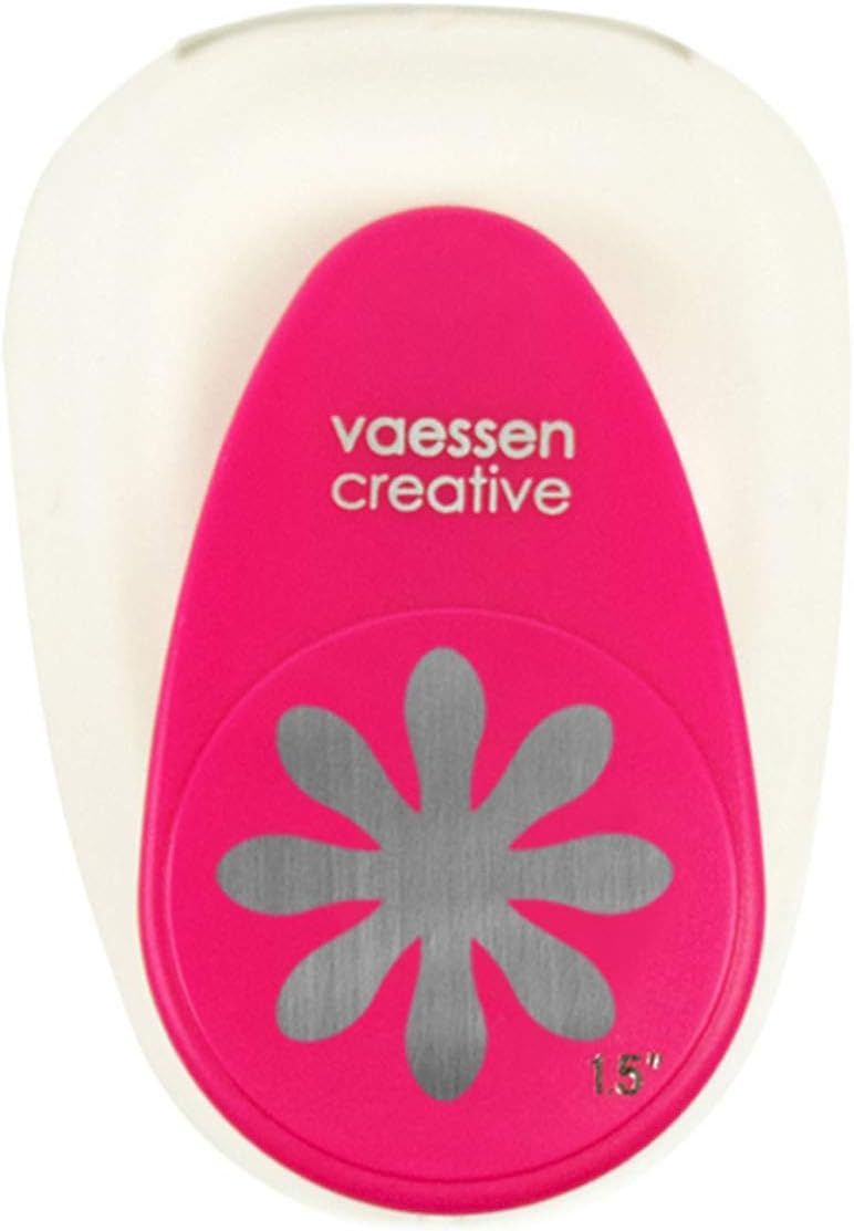Vaessen Creative Craft Paper Punch - Daisy - 3,8 x 3,8 cm - Circle Cutter for Crafting and Card Making, Multi-Colour