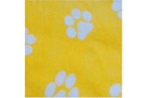 Colorido Pet Puppy Winter Blanket Warm Beds Mat Cover Dog Cat Soft Fleece Paw Print Throw Blanket Pet Sleep Mat Yellow