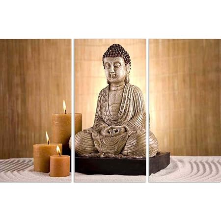 ArtzFolio Buddha Closeup Split Art Painting Panel On Sunboard 42.1 X 28Inch