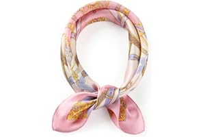 MEISEE 100% Mulberry Silk Scarfs Small Square Scarf 21" x 21" Neck Scarf Breathable Lightweight for Women Gift Packed