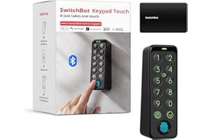 SwitchBot Smart Keypad Touch for SwitchBot Lock, Fingerprint Keyless Home Entry, IP65 Waterproof, Supports Virtual Passwords 