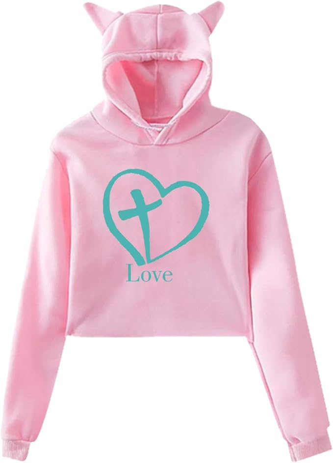 UESEU Women Sexy Faith Hope Love Christian Hoodies Pink at Amazon Women