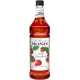 Monin Syrups Wild Strawberry Syrup, 1 liter