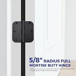 Ravinte 30 Pack Matte Black Door Hinges 3.5"x