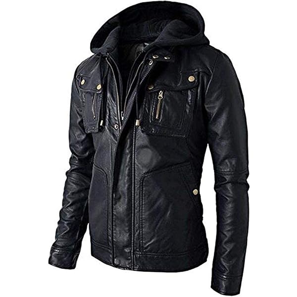 Koza Leathers Men's Leather Jacket Genuine Lambskin Leather Biker