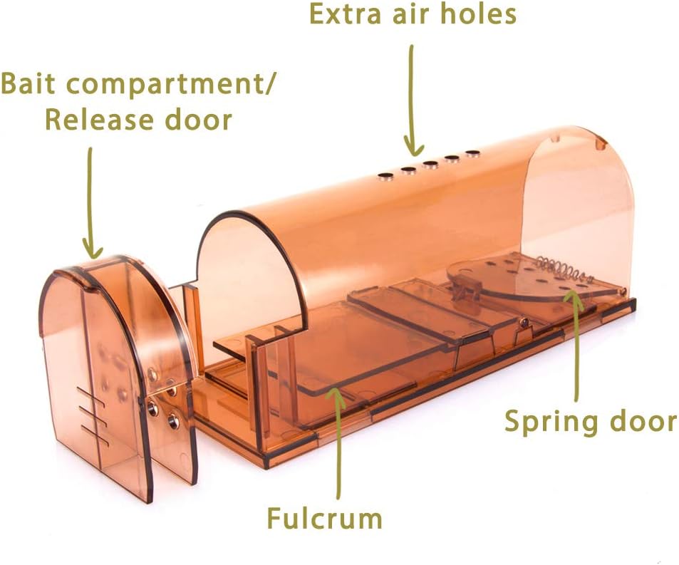 VENSMILE 4 Pack Mouse Trap No Kill Live Huamne Mousetraps That Work Safe for Home : Garden & Outdoor