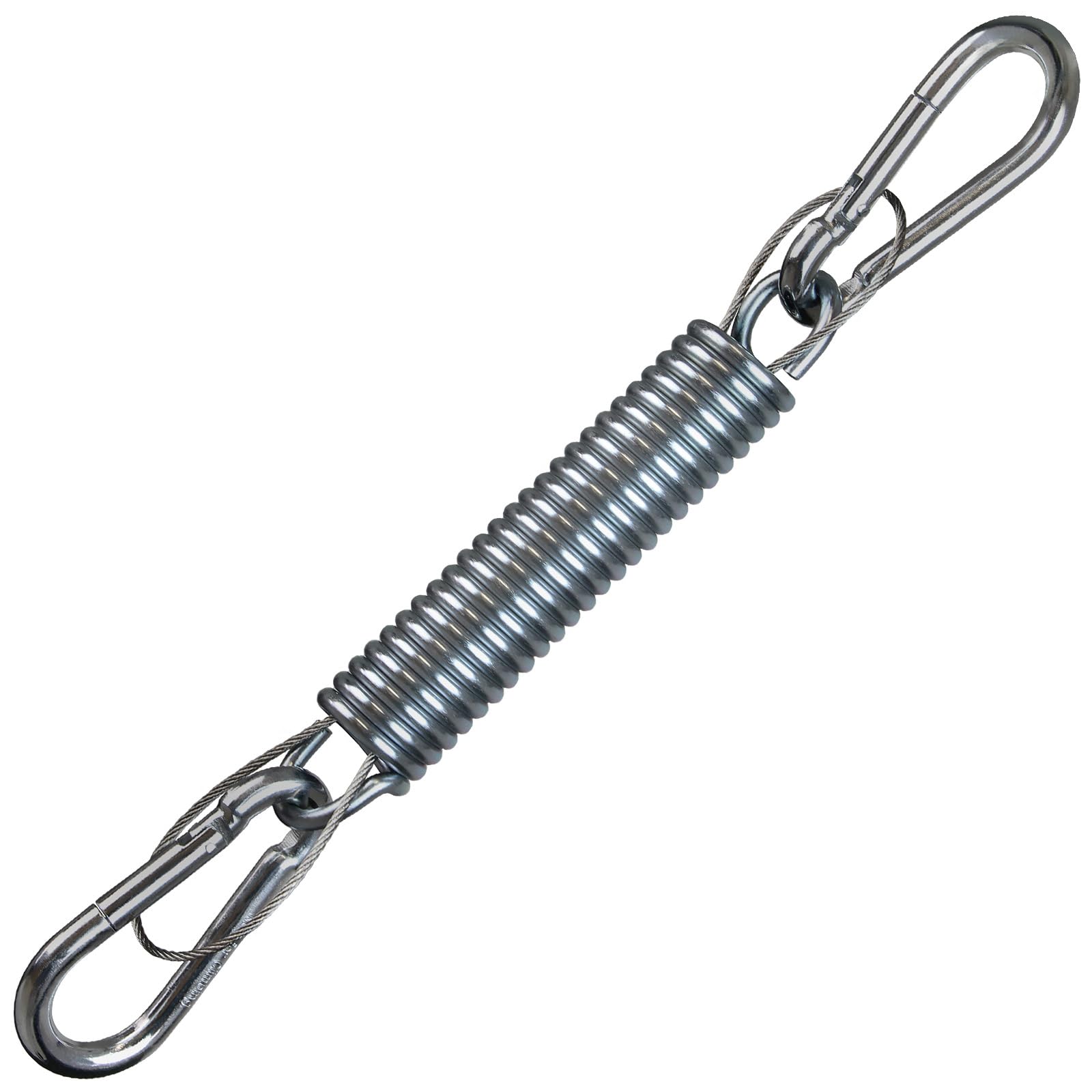 Montafox Swing Spring Suspension Hook Heavy Duty Hanging Kit Swing Chair Hammock Steel Spring Hanging Chairs Safety Line Two Carabiner Hooks