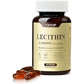 VBTOP Sunflower Lecithin 2400 mg 90 Softgels Rich in Phosphatidyl Choline | Supplement Nervous System Support | Non-GMO, Gluten Free