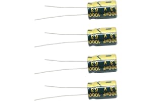 BRANDLESS PoiLee Capacitor 1000uF 6.3V, Radial Electrolytic Capacitor 1000uf 105 C 8x12mm (Pack of 10pcs)