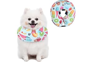 MCHY Protective Inflatable Dog Cone After Surgery, Soft Inflatable Donut Collar for Dogs and Cats, Prevent from Biting & Scratching, Not Block Vision (Blue Cone Collar S)