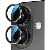 PandaShield for iPhone 17/16/16 Plus, 2-Pack Black Camera Lens Protector | AR Anti-Reflective Glass, 1:1 Invisible Fit, 98% Light Transmission, 9H Scratch &amp; Drop Protection, Easy Setup, Case Friendly