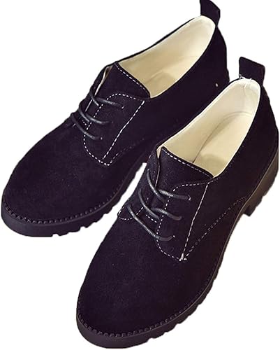 Amazon 厚底 おじ靴 オックスフォードシューズ レディース パンプス ラウンドトゥ ローヒール 3 5cmヒール 疲れない 歩きやすい 黒 立ち仕事靴 レースアップシューズ ぺたんこ 通勤用 学生用 くつ 春 夏 秋 冬 ペタンコ 女性 パンプス