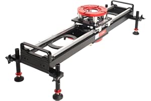 Proaim Flyking 3ft Precision Camera Slider (Mitchell Mount) with 360° Pan & Shock-Absorber Soft Stop End. Compatible with Mit