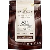 Callebaut Chocolate Dark 53.8 Percent Easi-Melt Buttons Callets 2.5 Kg