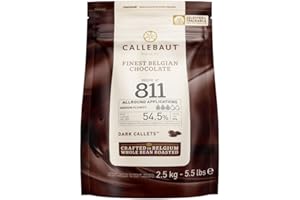 Callebaut Belgian Dark Couverture Chocolate Semisweet Callets, 54.5% - 5.5 Lbs