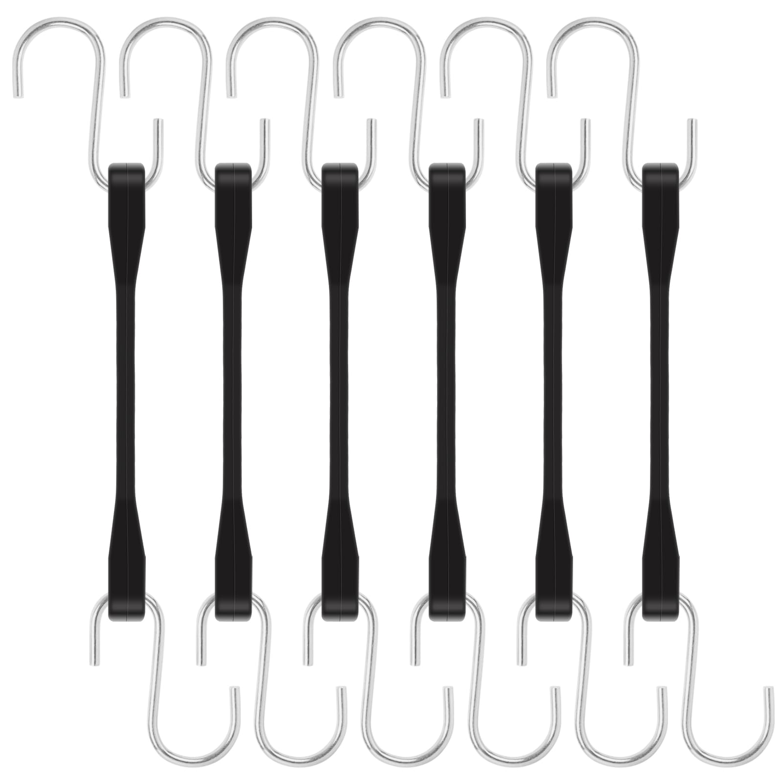 Photo 1 of Rubber Cords with Hooks 6 Inch,Rubber Bungee Cords Heavy Duty Outdoor Rubber Tie Down Straps with S Hooks for Truck,Van,Motorcycle,Cargo,Tarps, Canvases and More (6 Pack)