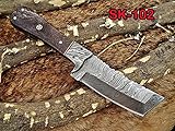 8" Long Hand Forged Damascus Steel Full Tang Tanto