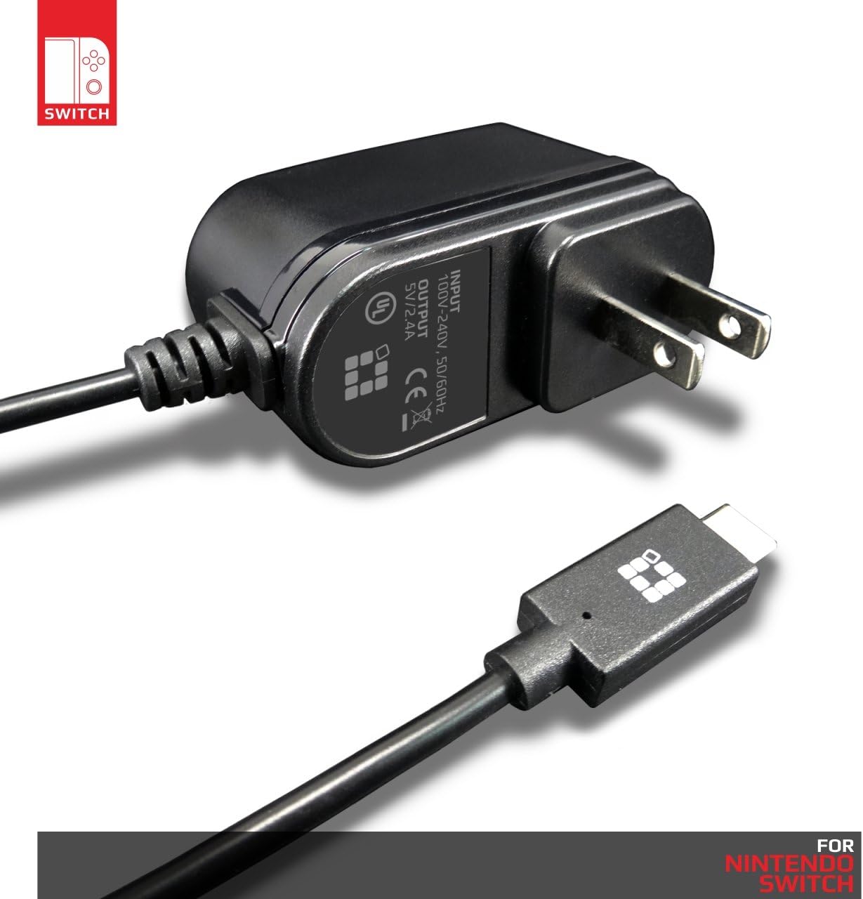 Charger for Nintendo Switch and Switch Lite, AC Power adapter with 6.5 Feet Cord,Type-C Connector, Compatible with Mobile Phones with Type-C Connectors