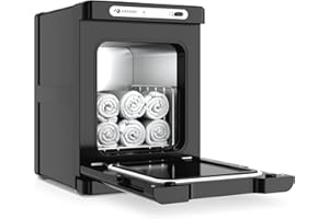 StateRiver Hot Towel Warmer, 5L Towel Warmer Cabinet, Small Towel Heater with Stainless Steel Rack, Professional Towel Heating Box, Use for Spa, Beauty Salon, Barber, Massage, Gym, Home (Black)