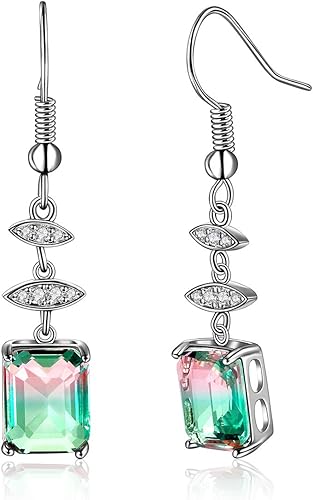 Amazon 勾配クリスタルイヤリング 可愛い 個性ホワイトゴールド レディースラッキーピアス スターキラキラおしゃれ 水晶耳スタッド バレンタインデー 誕生日 母の日プレゼント Green ネックレス 通販