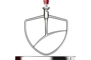 Stainless Steel Flat Beater for KitchenAid Mixer, Paddle Attachment for 5Plus/6 Qt Bowl-Lift Stand Mixer, Beater Replacement Accessories, Stainless Steel Kitchen aid Attachments by Fgreeble