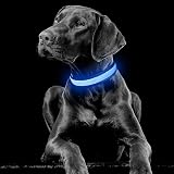 YFbrite Light Up Dog Collar USB Rechargeable LED Blue Medium view 7