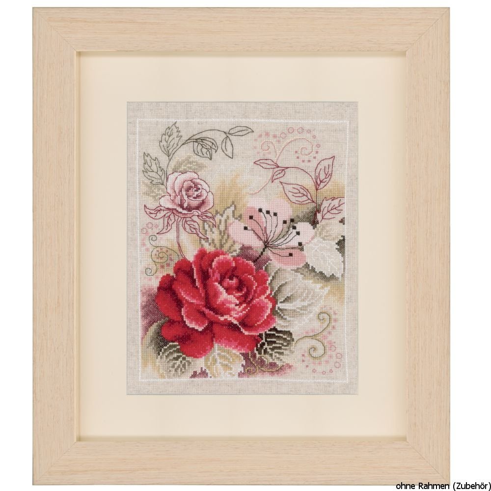 Vervaco Rose Counted Cross Stitch Kit, Multi-Colour