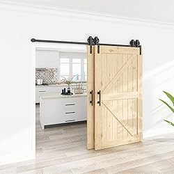 WINSOON 5FT - 10FT Bypass Sliding Barn Door