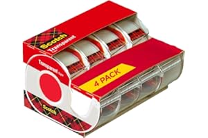Scotch Transparent Tape, Versatile, Clear Tape Engineered for Office and Home Use, 3/4 x 850 Inches, 4 Dispensered Rolls