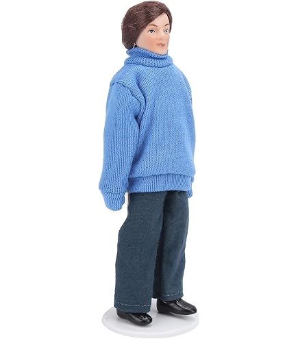 Melody Jane Puppenhaus Figur – Modern Man In Beiger Jacke, Porzellan-Puppe Im Maßstab 1:12 (ca. 15 Cm)
