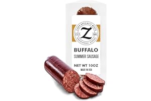 ZICK'S SPECIALTY MEATS Zick's Buffalo Summer Sausage (10 oz) | Premium Quality Smoked Sausage, Delicious & Savory Dried Sausage, Perfect Meat Snacks for Any Occasion, Naturally Cured Meat Sausages, Lean Buffalo Sausage