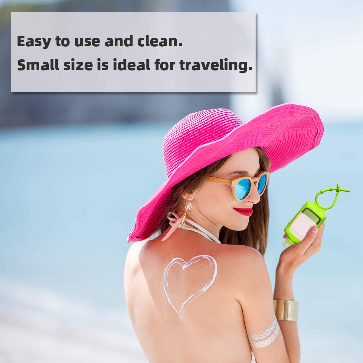 DARUNAXY 6 Pack Travel Plastic Clear Bottles with Silicone Sleeve Transparent Special Multi-function Empty Squeeze Containers Flip Cap TSA Approved, Random Color (60ml/2oz) : Beauty