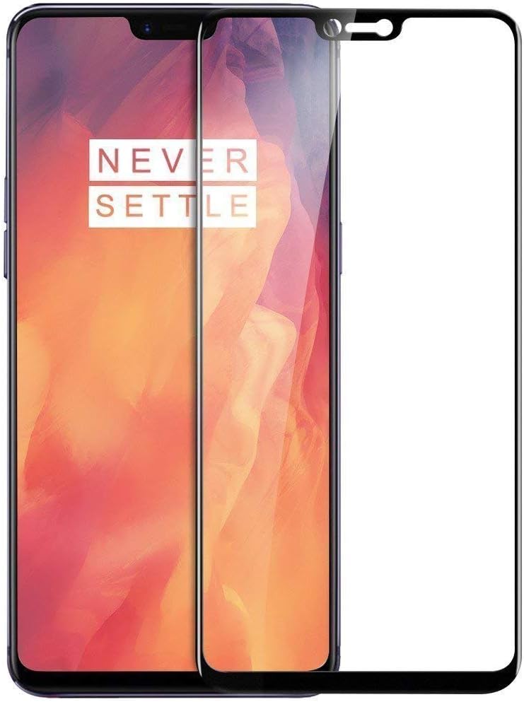 Market Affairs Compatible with 5D Tempered Glass OnePlus 6 - Black
