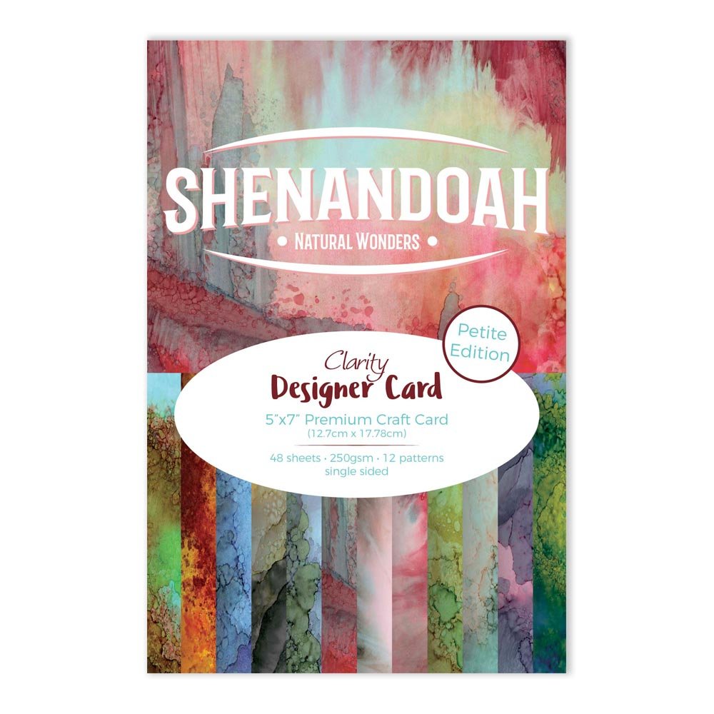 Shenandoah - Clarity Designer Card Petite Edition: Decorative Craft Card Pack, Designer Speciality Card for Scrapbooking, Card Making, Printmaking, 250 GSM