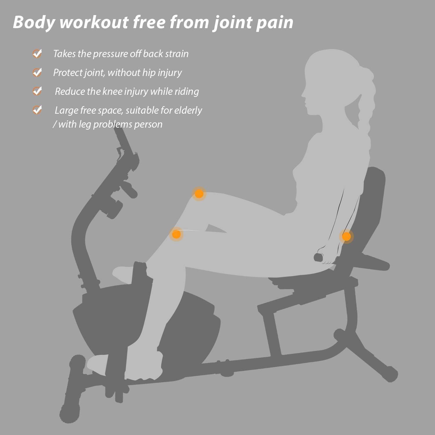 JEEKEE Recumbent Exercise Bike for Adults Seniors - Indoor Magnetic Cycling Fitness Equipment for Home Workout : Sports & Outdoors