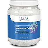 Life-flo Pure Magnesium Bath Flakes - Epsom Salt Bath Soak Alternative - Unscented Magnesium Flakes from The Zechstein Seabed