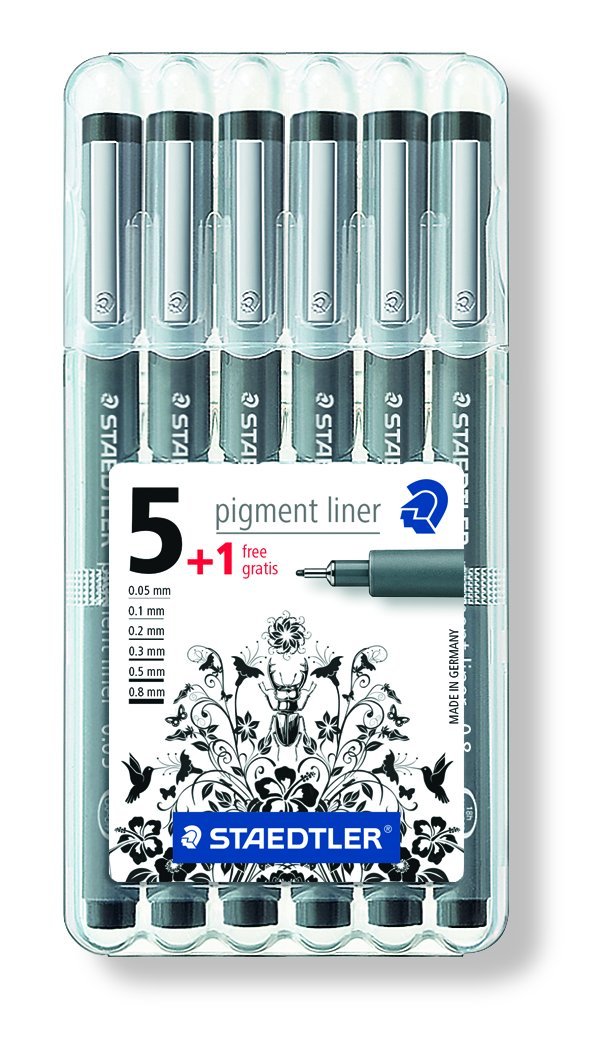 Pigment Liner STAEDTLER Pigment Liner, Pack 5 + 1 Buy Online in Japan
