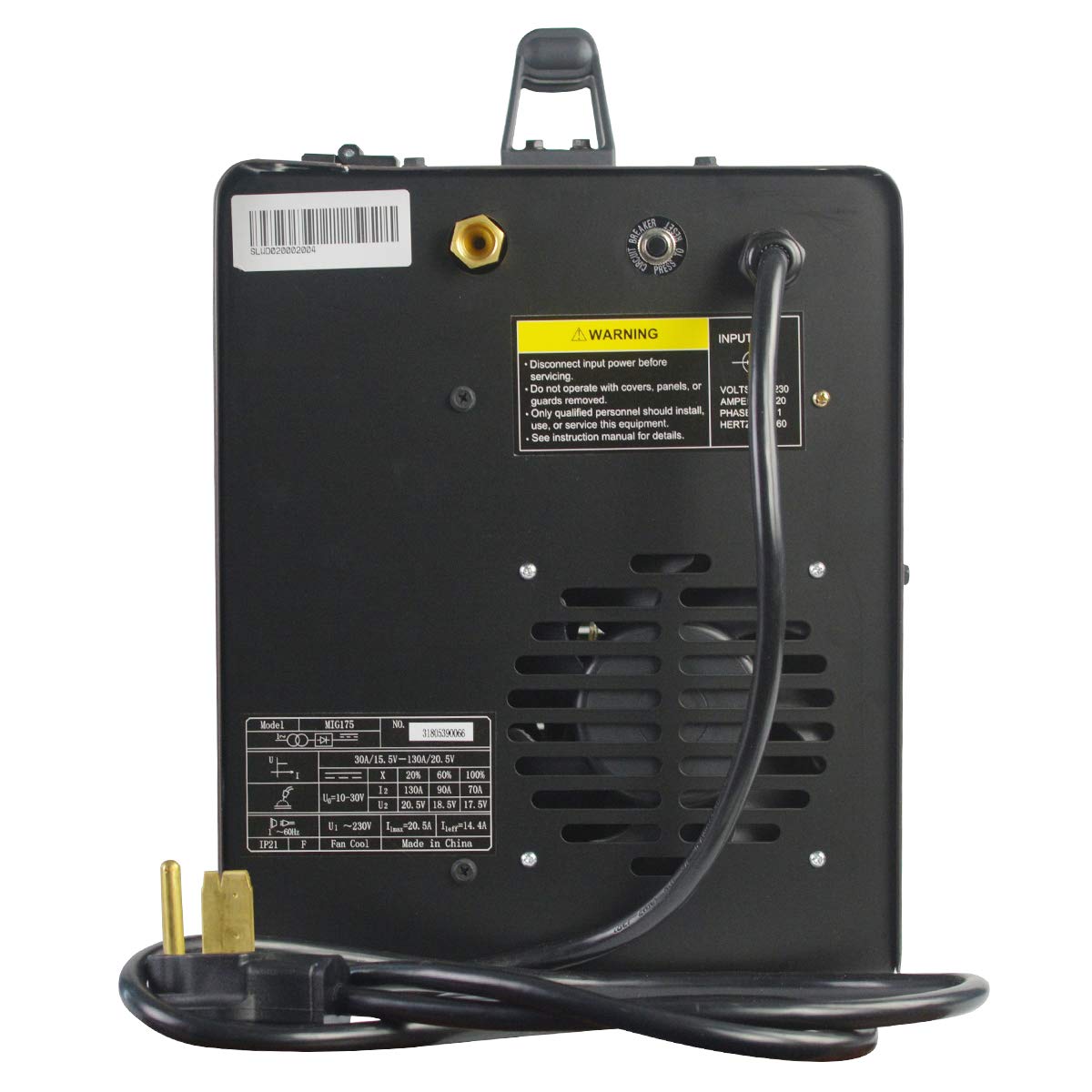 LOTOS MIG175 175AMP Mig Welder with Free Spool Gun, Mask, Aluminum Welding Wires, Solid Wires, Argon Regulator, Standard MIG Gun, Brown: Industrial & Scientific