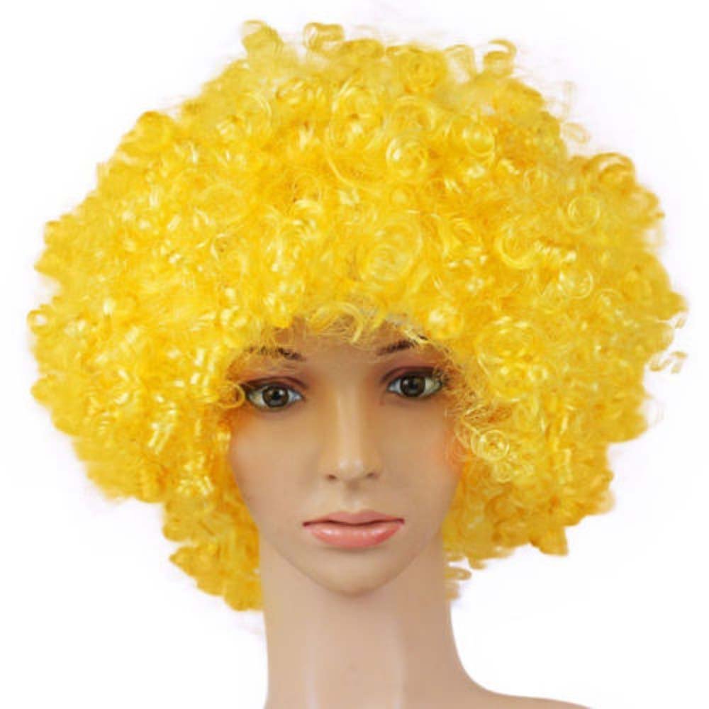 Yellow afro wig Clearance