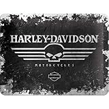 Nostalgic Arts - Harley Davidson - Skull Logo - 15cm X 20cm Tin Sign