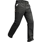 Fioboc Mens Work Pants, Waterproof Tactical Cargo Pants for Men 6 Pockets, Lightweight Quick Dry for Hiking Travel Fishing
