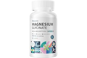 ALLCOOVITA Magnesium Glycinate 400 MG per Serving 100% Chelated for High Absorption, Gentle On Stomach, Non-GMO, 90 Vegetarian Capsules