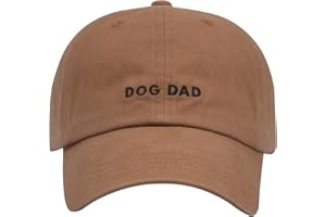 Hatphile 6 Panel Soft Embroidery Dog Dad Hat Dog Mom Hat Adjustable Baseball Cap Dog Lover Gifts for Men/Women