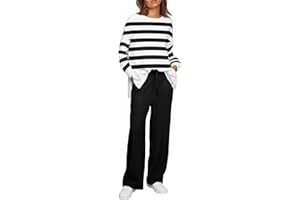 ETCYY NEW Lounge Sets for Women 2 Piece Outfits with Side Split Sweatshirt Tops and Wide Leg Sweatpants