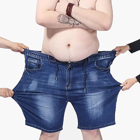 fat guy in jean shorts