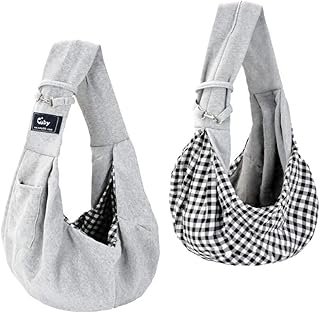 CUBY Tragetücher Hunde Kleine Hunde Katze Sling Pet Tragetuch Rucksack Single Schulter Pet Bag für Reisen hundetragebeutel (Grau)