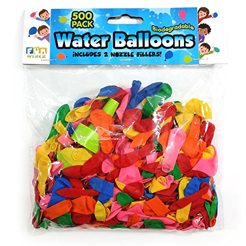 Buy Water Balloons Kit 500 pcs Multi Vibrant Color. Biodegrable. FREE