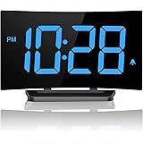 Alarm Clock, Bedroom Clock with 6-Level Brightness, 3 Alarm Sounds, Adjustable Volume, Easy Digital Alarm Clock for Kids and 