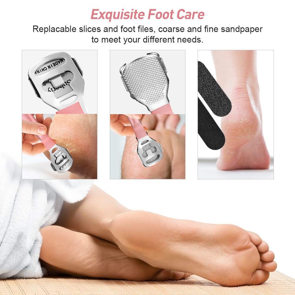 Professional Pedicure Foot File Kit, Double-Sided Colossal Stainless Steel Foot Rasp Foot Scraper and Callus Remover Dead Skin Corn Remover for Feet : Beauty