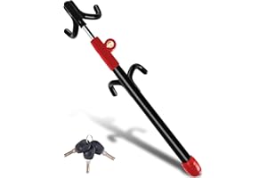 Tevlaphee Car Steering Wheel Lock Great Deterrent Adjustable Car Lock Steering Wheel Anti Theft Car Device for Vehicles,Trucks,Vans,SUVs (Black)